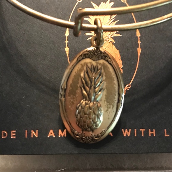 Alex and Ani Pineapple Bracelet Gold Retired - Picture 3 of 5